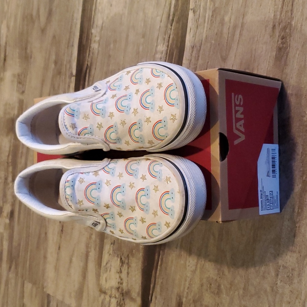 Kids rainbow vans size 13.5